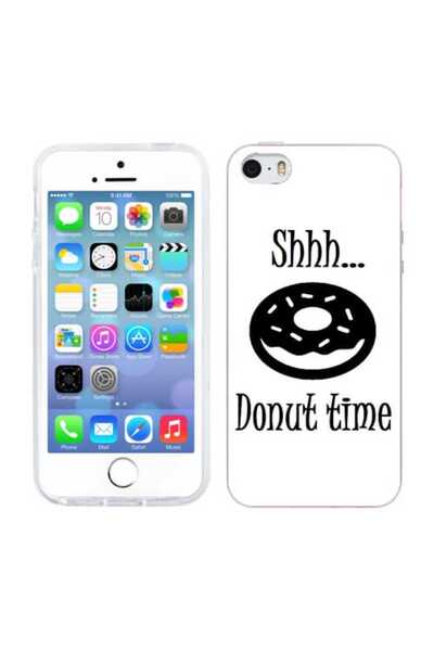 OEM Husa compatibila cu Apple iPhone 5S, iPhone 5 Silicon Gel Tpu Model Donut...