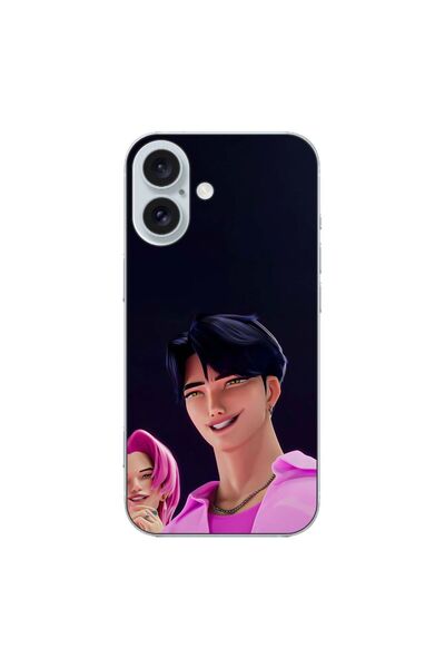 OEM Husa compatibila cu Apple iPhone 16 Silicon Gel Tpu Model KPop Demon Hunt...