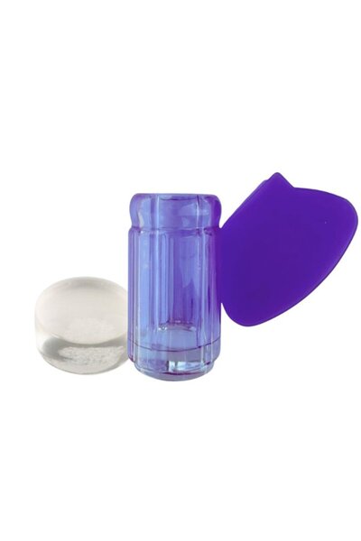 OEM Silicone nail stamping plate with scraper, transparent Mov