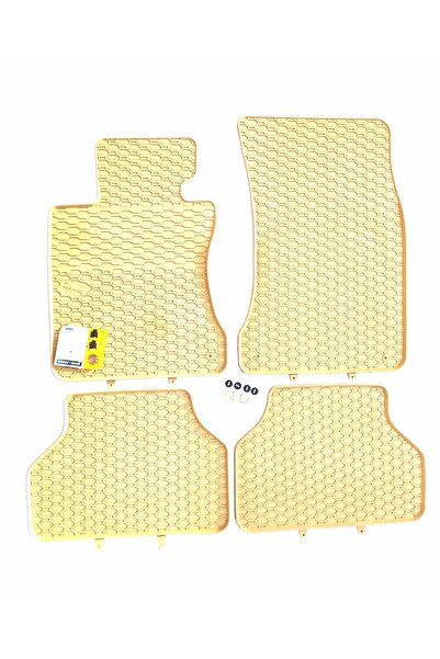 Geyer & Hosaja Top Bottom Set of 4 odorless beige/cream rubber mats with clip...