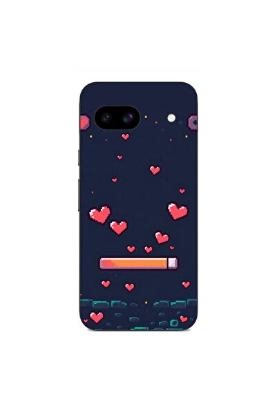 OEM Калъф, съвместим с Google Pixel 8A, силиконов гел TPU, с пикселовиден дес...