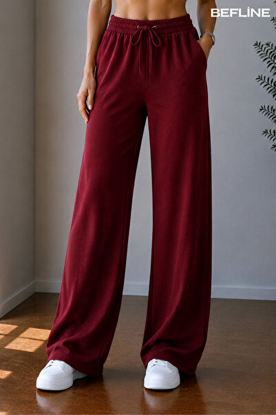 LAVİNİM Ženske lanene široke ležerne pantalone