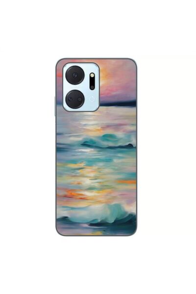 OEM Husa compatibila cu Honor X7a Silicon Gel Tpu Model Watercolor Sea View