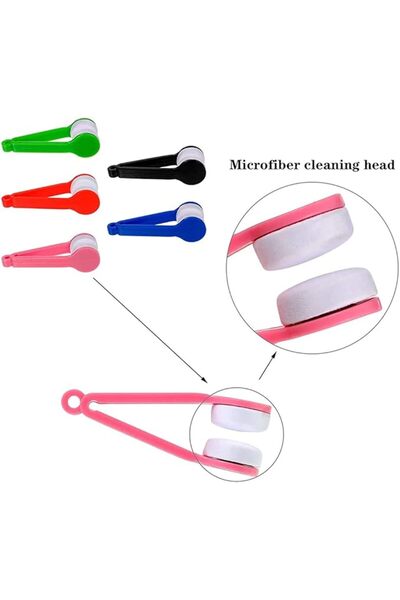 DELFİNO Glasses Cleaner Brush, Mini Sun Glasses Eyeglass Microfiber Spectacle...