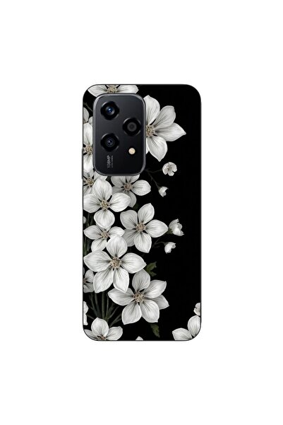 OEM Husa compatibila cu Honor 200 Lite Silicon Gel Tpu Model Pure White Flowers