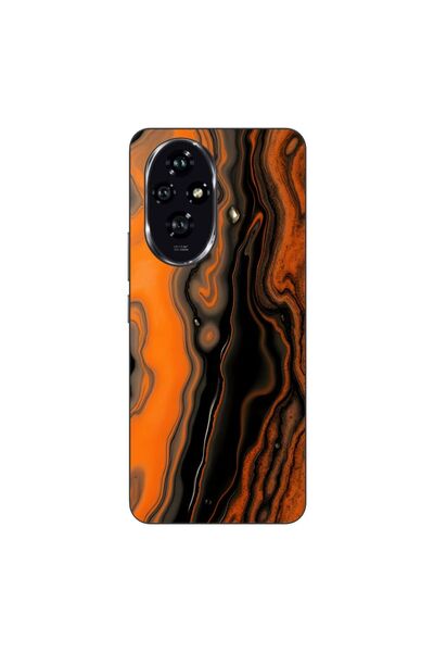 OEM Husa compatibila cu Honor 200 Silicon Gel Tpu Model Metallic Lava Flow Pa...