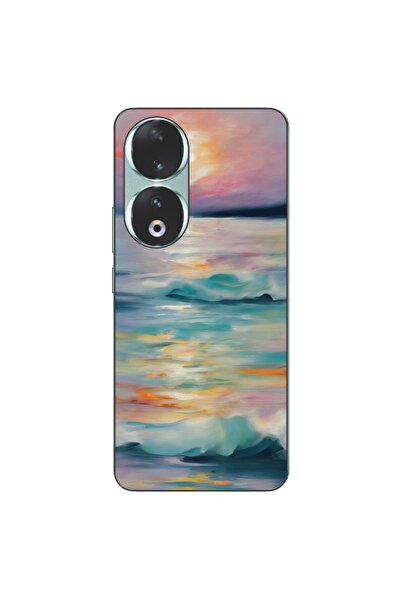 OEM Husa compatibila cu Honor 90 5G Silicon Gel Tpu Model Watercolor Sea View