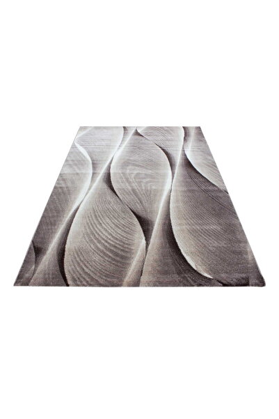 AYYILDIZ Covor modern, Parma Panglici, 120 x 170 cm, Maro, Polipropilen, Oeko...