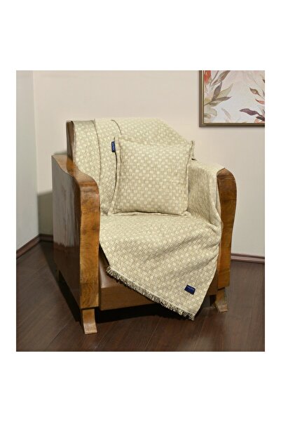 Baby Oliver Ριχτάρι Διθέσιο 180x250 cm Σενίλ Μπεζ Καρρώ Design 1104