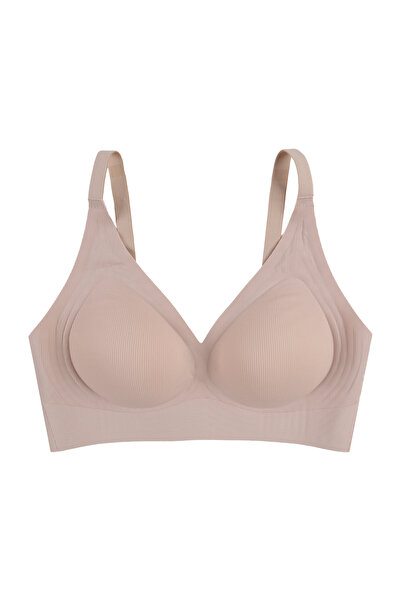 koza iç giyim Seamless Ribbed Camisole Bra Without Underwire with Removable Pads
