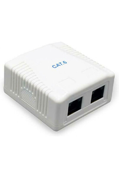 Cablexpert Διπλή Εξωτερική Πρίζα Δικτύου RJ45 Cat6 σε Λευκό Χρώμα NCAC-2U6-01