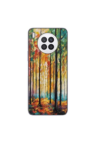 OEM Husa compatibila cu Huawei Nova 8i Silicon Gel Tpu Model Colored Forest Art