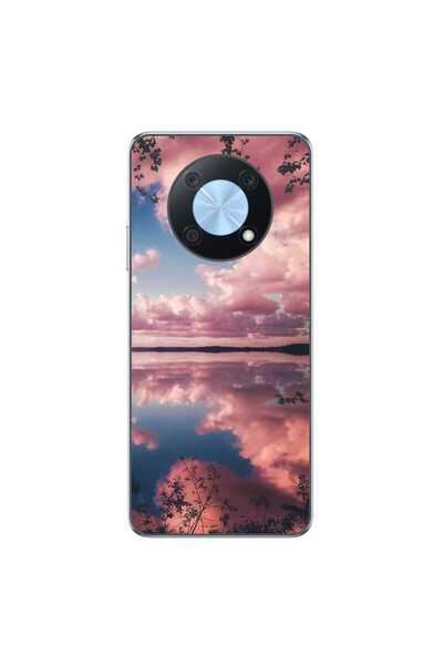OEM Θήκη συμβατή με Huawei Nova Y90 Σιλικόνης Gel TPU Μοντέλο Ροζ Σύννεφα