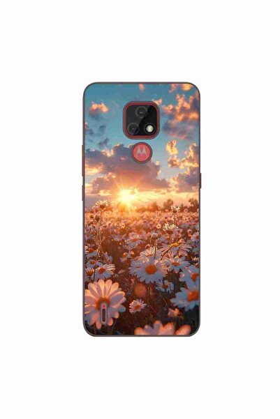 OEM Husa compatibila cu Motorola Moto E7 Silicon Gel Tpu Model Rasarit cu Flori
