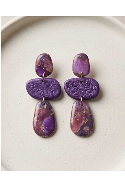 Dodemert Home Pavlonya Papatya Purple Dreams Series 3 Polymer Clay & Epoxy Ha...