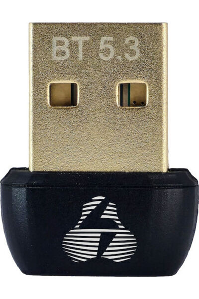 POWERTECH Προσαρμογέας USB Bluetooth 5.3 Εμβέλεια έως 20μ Γκρι (PT-1451)