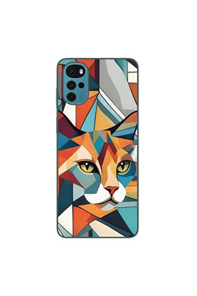 OEM Husa compatibila cu Motorola Moto G22 Silicon Gel Tpu Model Cubic Cat Art
