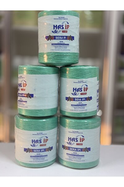 HAS İP Fibrilize Sera İpi – 5 Adet 1 KG | UV Katkılı Dayanıklı Domates ve Ser...