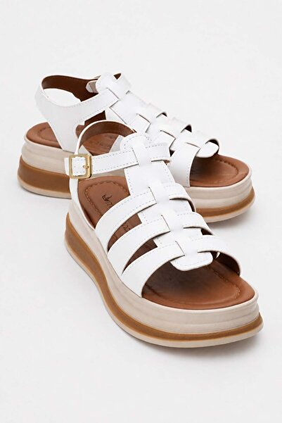 CCWAY AYAKKABI Women's Slip-On Sandals White