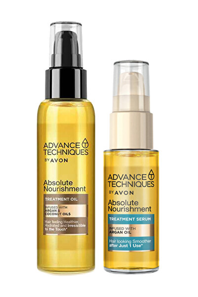 AVON Hair Serum with Argan Oil and Hair Care Oil Pack with Argan and Coconut Oil