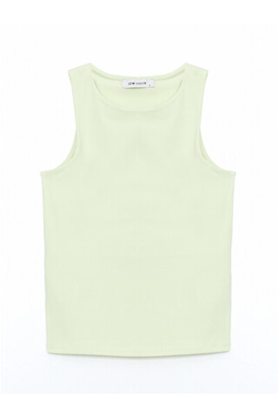 LC Waikiki New Season Green Crew Neck Women's Undershirt