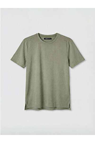 LC Waikiki New Season Green Crew Neck Men's Sports T-Shirt