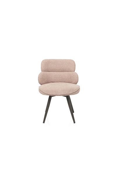 Midas Furniture كرسي طعام من الكتان مقاس 57×58×80 سم باللون البني