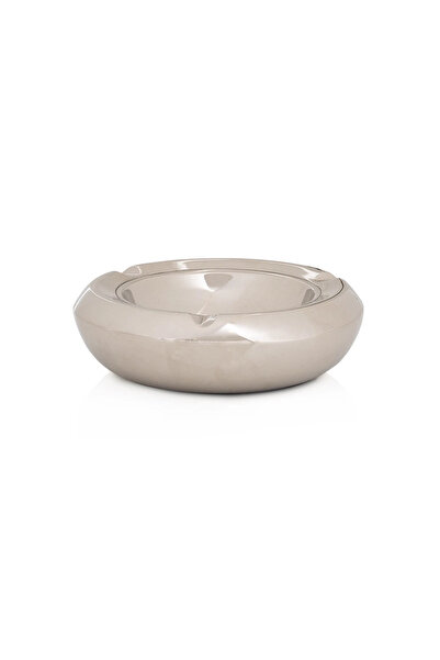 Midas Furniture منفضة سجائر معدنية 10*10*3 سم فضية اللون