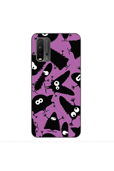 OEM Case compatible with Xiaomi Redmi 9T Silicone Gel Tpu Black Monsters Pattern