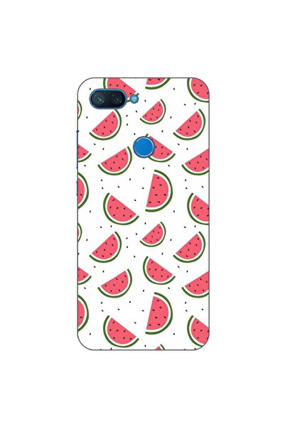 OEM Θήκη συμβατή με Xiaomi Mi 8 Lite, από σιλικόνη gel TPU, με σχέδιο καρπουζ...