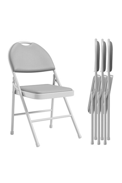 Garvee - Set of 2 Folding Metal Chairs with Non-Slip Ear Pads, Chair with Cot...