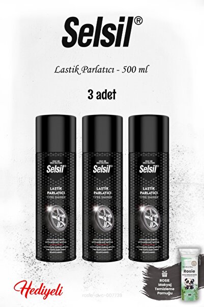 Selsil 3'lü Lastik Parlatıcı 500 ml, ROSIE