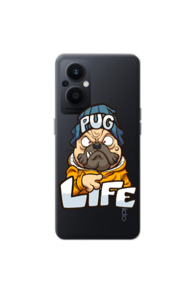 Other Oppo Reno 7 Lite Pug Life 2 Transparent Silicone TPU Θήκη