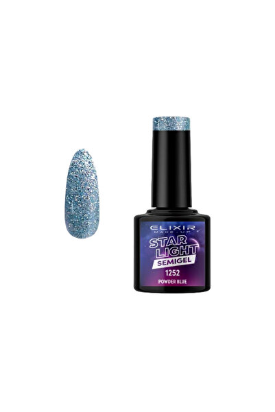 Elixir STAR LIGHT SEMI GEL (ΗΜΙΜΟΝΙΜΟ ΒΕΡΝΙΚΙ) -1252 (POWDER Blue) 8ML