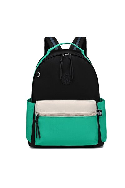 SMART BAGS Smartbags Large Size Unisex Backpack 2022-3181 Black Beige Green