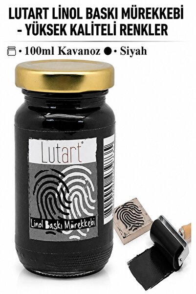 Artlantis Linol Mürekkebi 100 ml 1 Adet Lutart Linol Baskı Boya Mürekkebi Blo...
