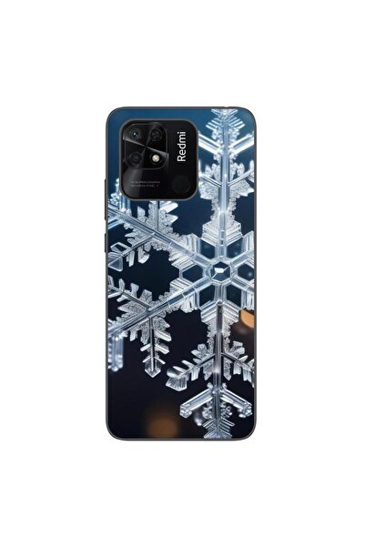 OEM Case compatible with Xiaomi Redmi 10C Silicon Gel Tpu Model Big Snowflake