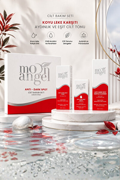 MOON ANGEL Anti Dark 3`lü Cilt Bakım Seti Lekeli Ciltler İçin Temizleyici Jel...