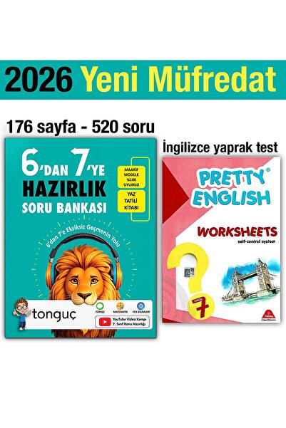 Tonguç Yayınları 6'dan 7'ye Hazırlık Kitabı 2026 Yaz Tatili 7. Sınıf İngilizc...