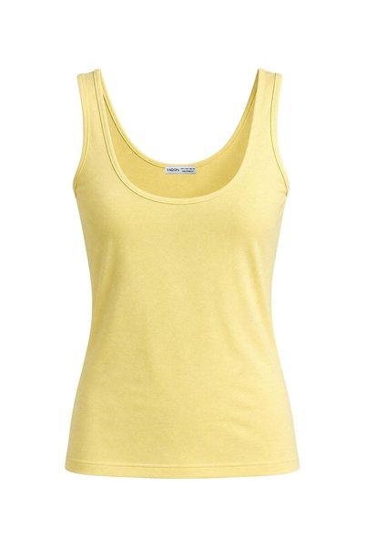 Vadon 1008 Women's Cotton U-Neck Strap Soft Textured Basic Sleeveless Undershirt Body Butter Yellow