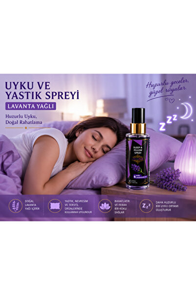 MOR PEMBE Mor&Pembe Uyku ve Yastık Spreyi, Lavanta Yağlı, Rahatlatıcı Koku, 1...