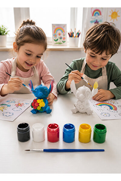PLUS LIGHT Boyama Seti Aile ve Çocuklar İçin– Kendi Karakter Oyuncağını Boya ...