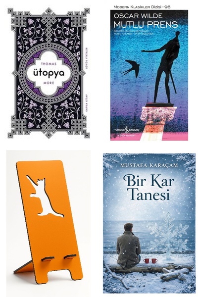 TÜRKİYE İŞ BANKASI KÜLTÜR YAYINLARI Utopia + Happy Prince + Phone Holder + a ...