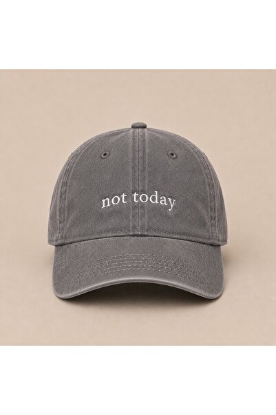 WeavedCo Custom Design Embroidery: Minimal "Not Today" (Not Today) Embroidere...