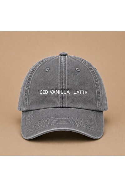 WeavedCo Iced Vanilla Latte Written Vintage Washed Hat