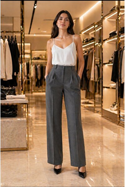 Cemre Collection Polazzo geniş paça pantolon
