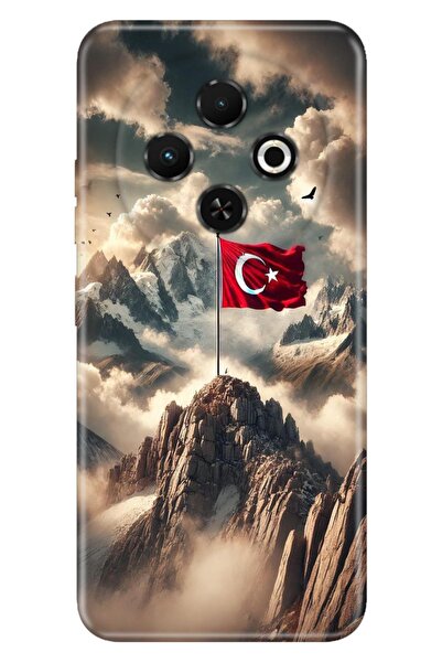TECNO Spark 30C (KL5n) Kılıf Türk Askeri Temalı Desenli Darbe Emici Silikon