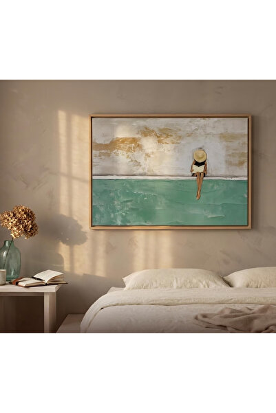 woodhomeworks Tek Parça Gerçek Ahşap Yatay Panorama Çerçeveli Tablo