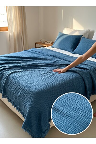 DNRYSL 280x300 4-слойно муселиново покривало за легло King Size, 100% памук, ...