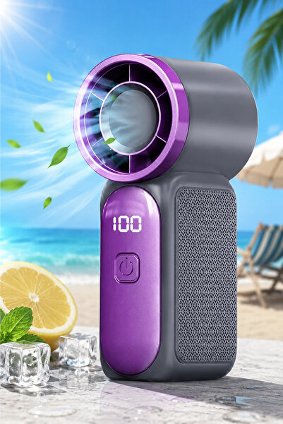 Blackbird Game Center Glr FS-24 Koyu Mor Şarj Edilebilir Mini El Fanı Yüksek ...